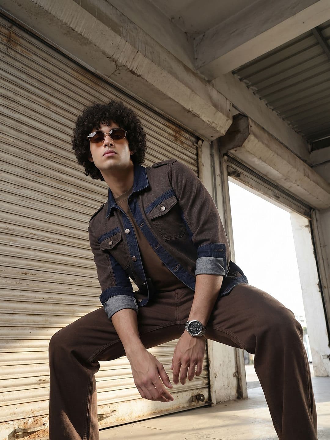 The Roadster Lifestyle Co Pure Cotton Spread Collar Tailored Jacket - view 1