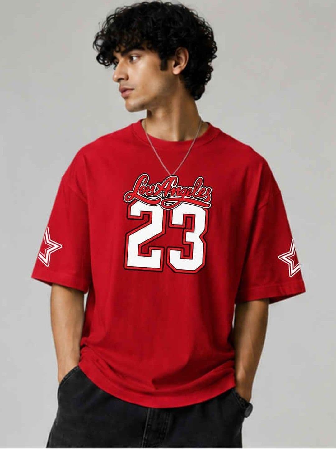 WIEBE Men Printed Drop-Shoulder Sleeves T-shirt - view 1
