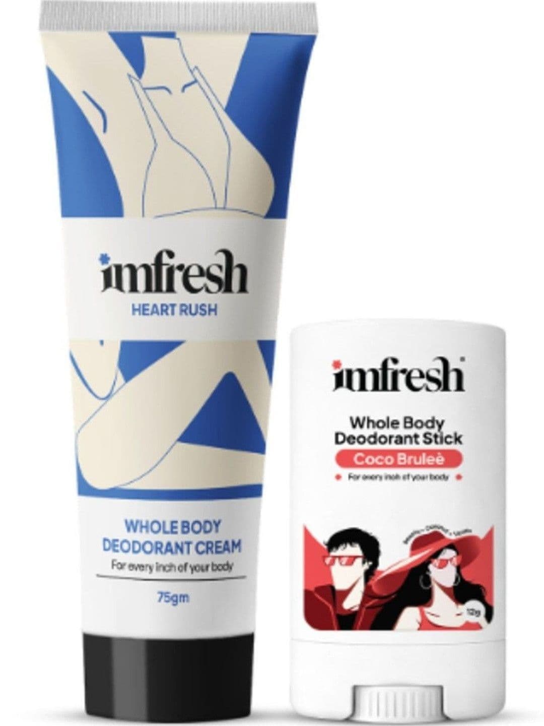 imfresh Long Lasting Heart Rush Deodorant Cream - 75 g & Coco Brulee Deo Stick - 12 g - view 1