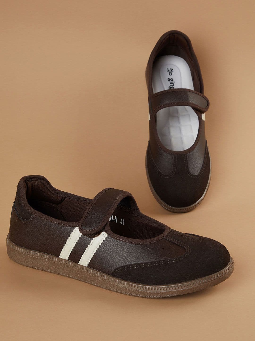 Ginger by Lifestyle Women Colourblocked PU Sneakers - view 1