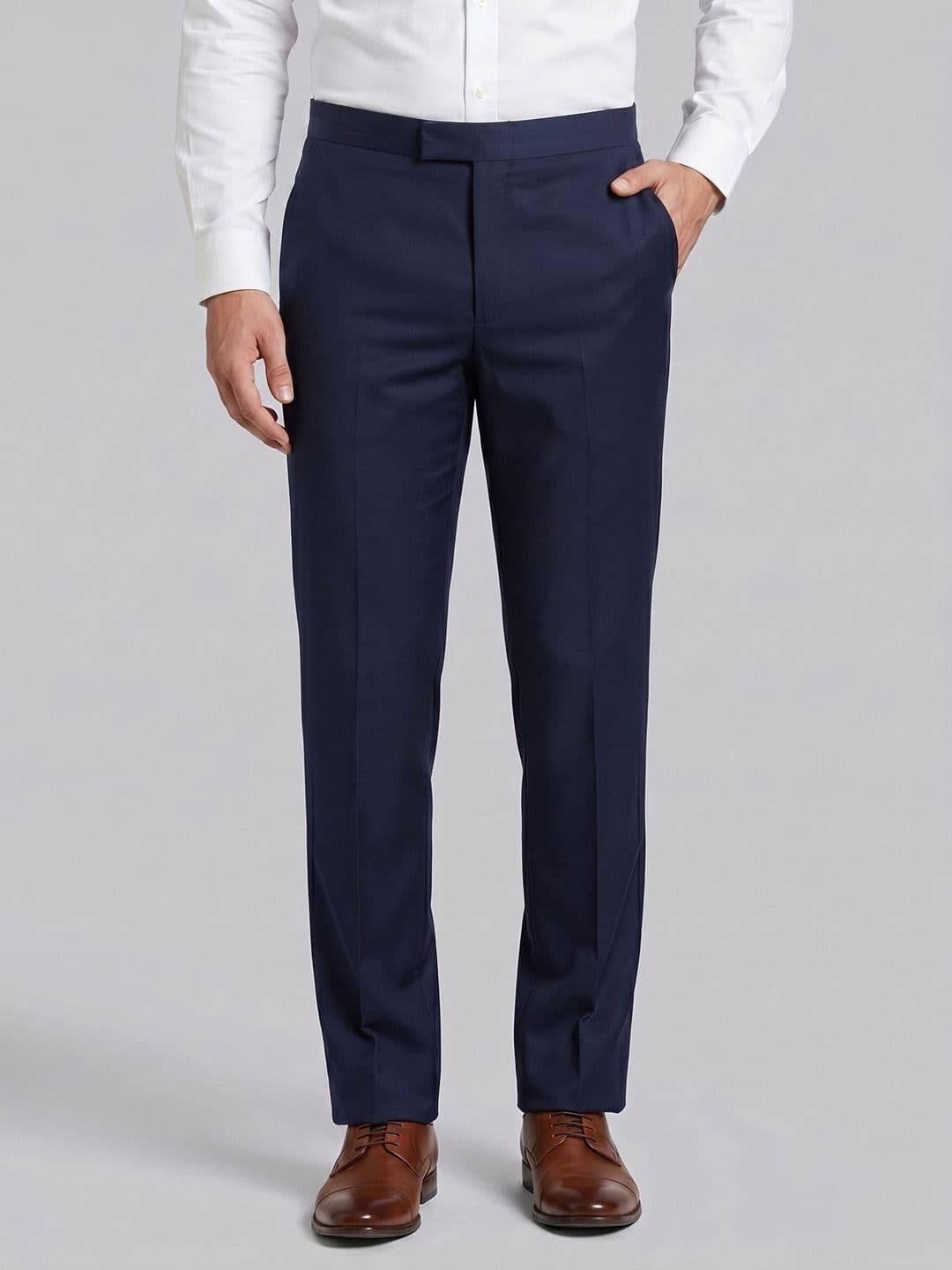 INVICTUS Men Mid-Rise Flat-Front Formal Trousers - view 1