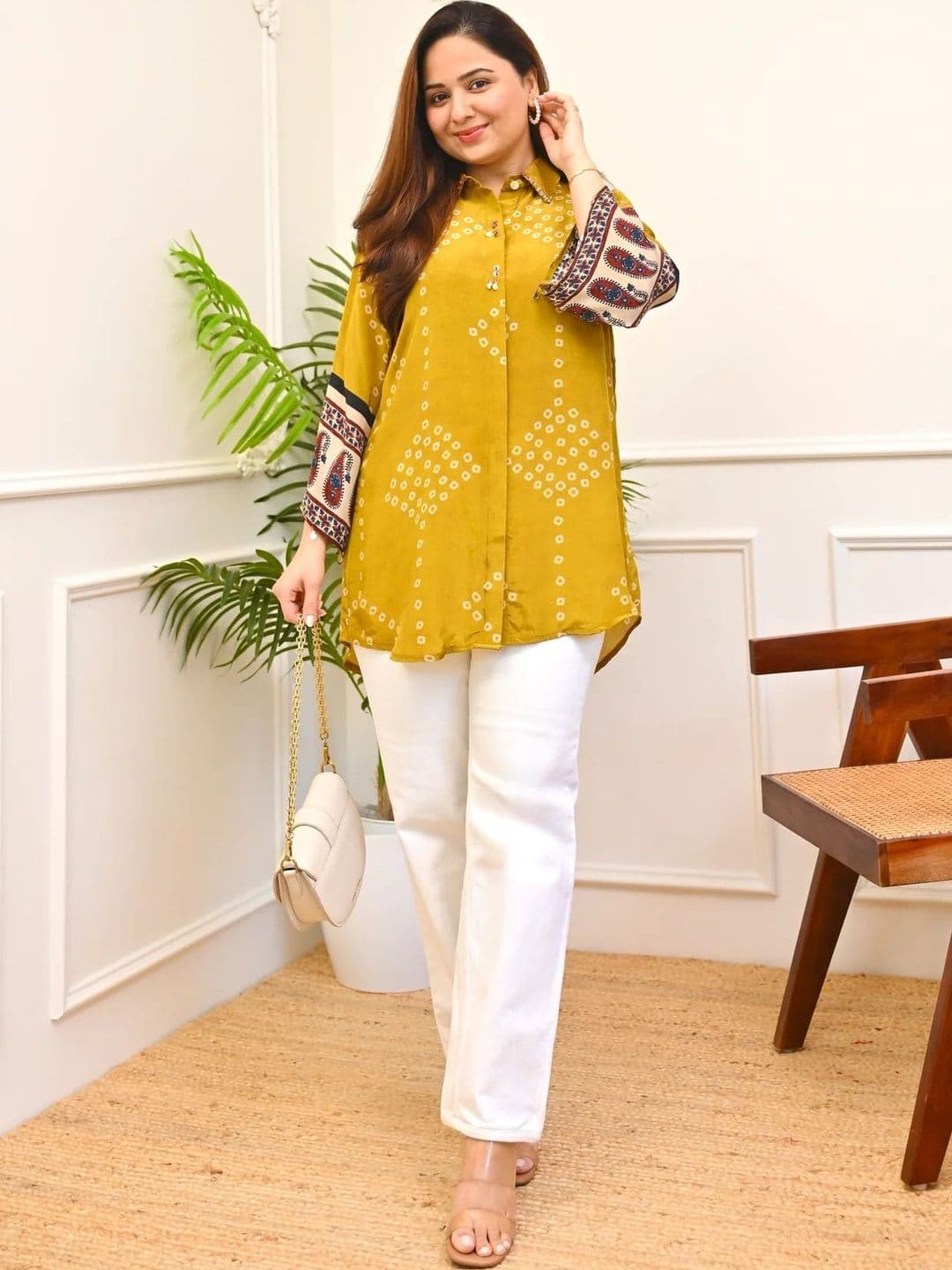 RR SA KURTIS Print Ethnic Top - view 1