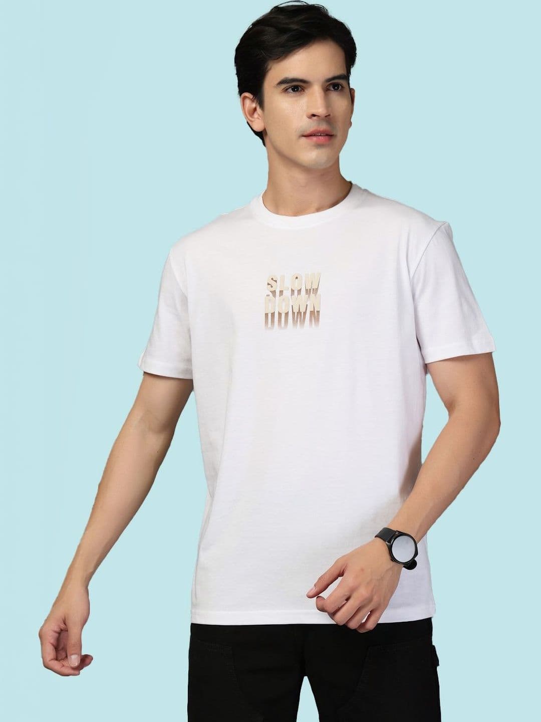 KLOUE Men Typography Printed T-shirt - view 1