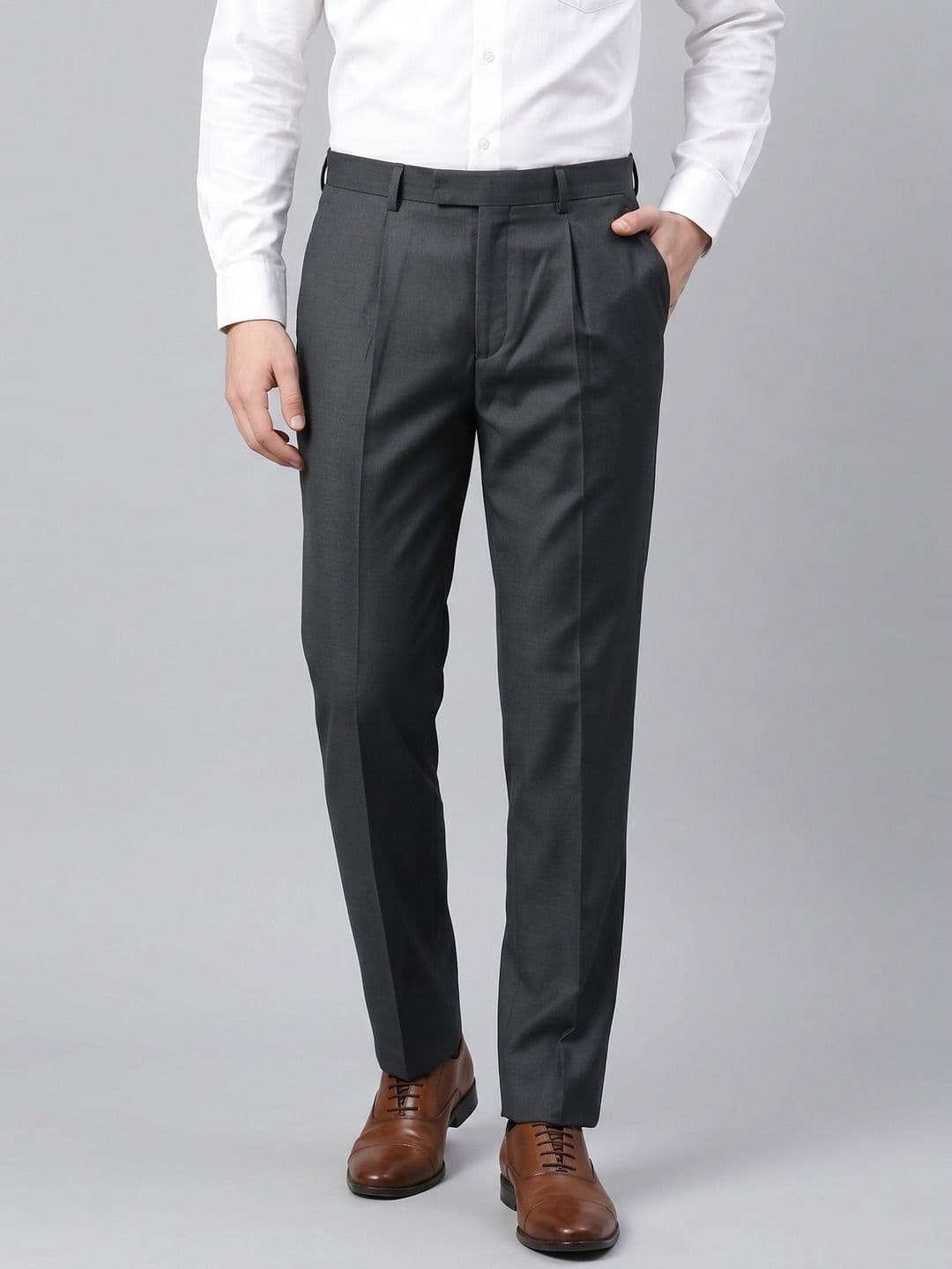 INVICTUS Men Mid-Rise Slim Fit Flat-Front Trousers - view 1