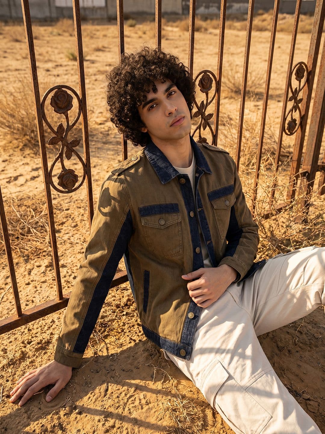 The Roadster Lifestyle Co Pure Cotton Spread Collar Tailored Jacket - view 1