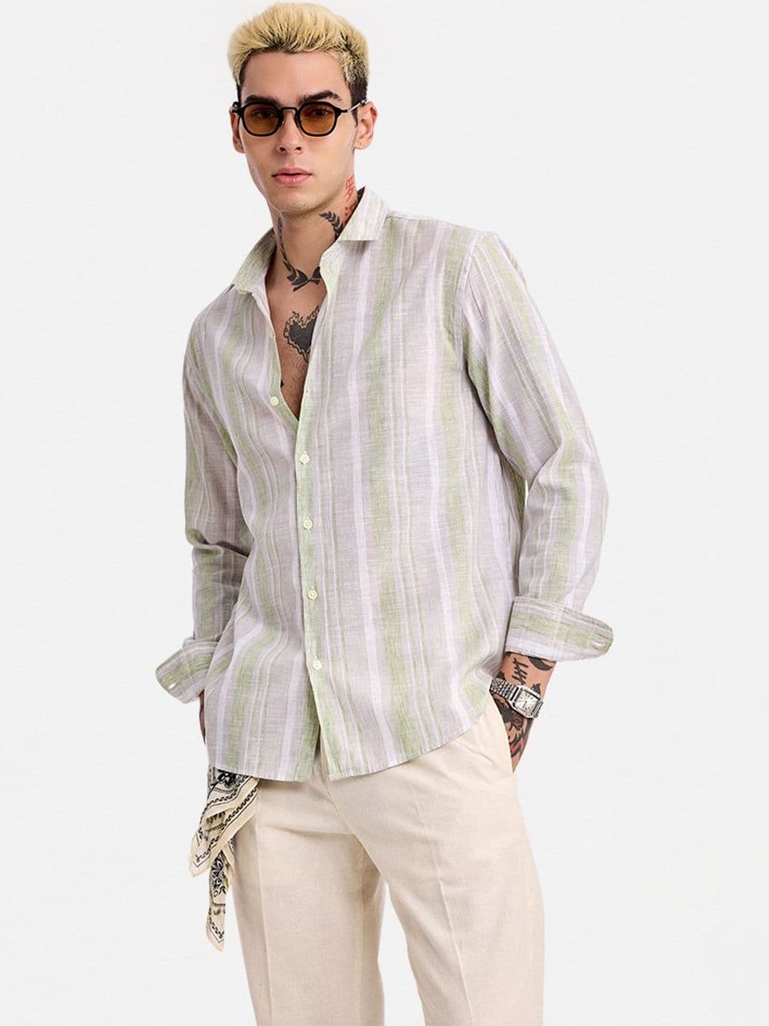 Snitch Men Striped Casual Shirt - view 1