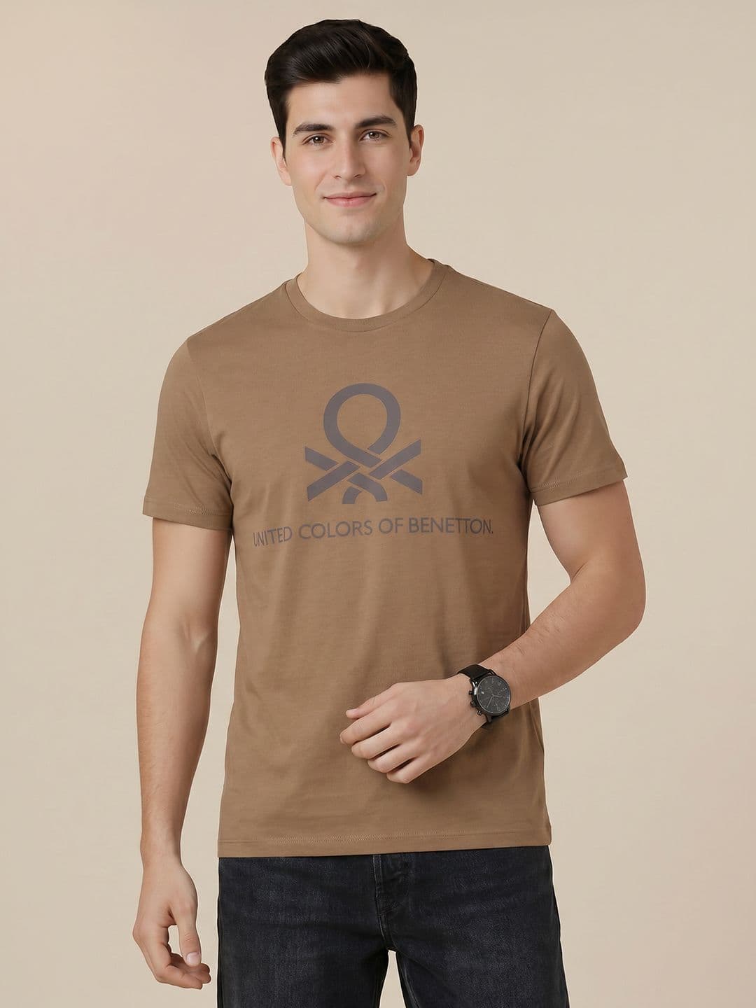 United Colors of Benetton Brand Logo Printed T-Shirt - view 1