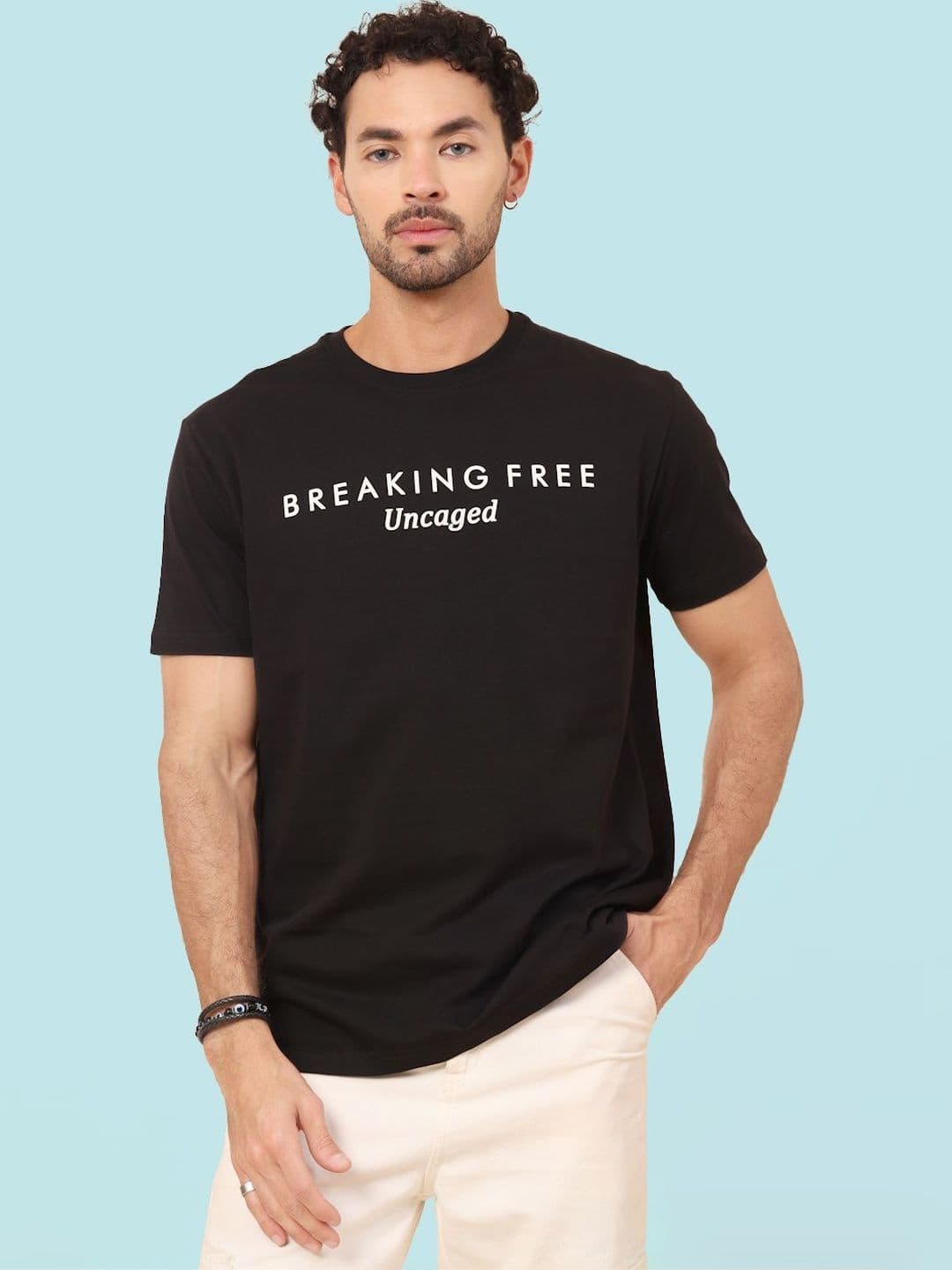 KLOUE Men Typography Printed T-shirt - view 1