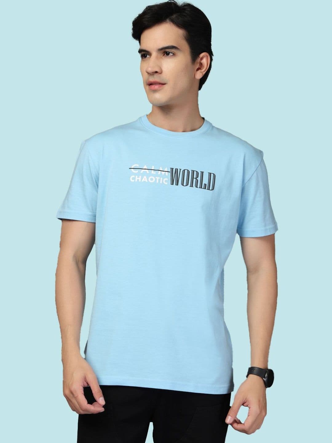 KLOUE Men Typography Printed T-shirt - view 1