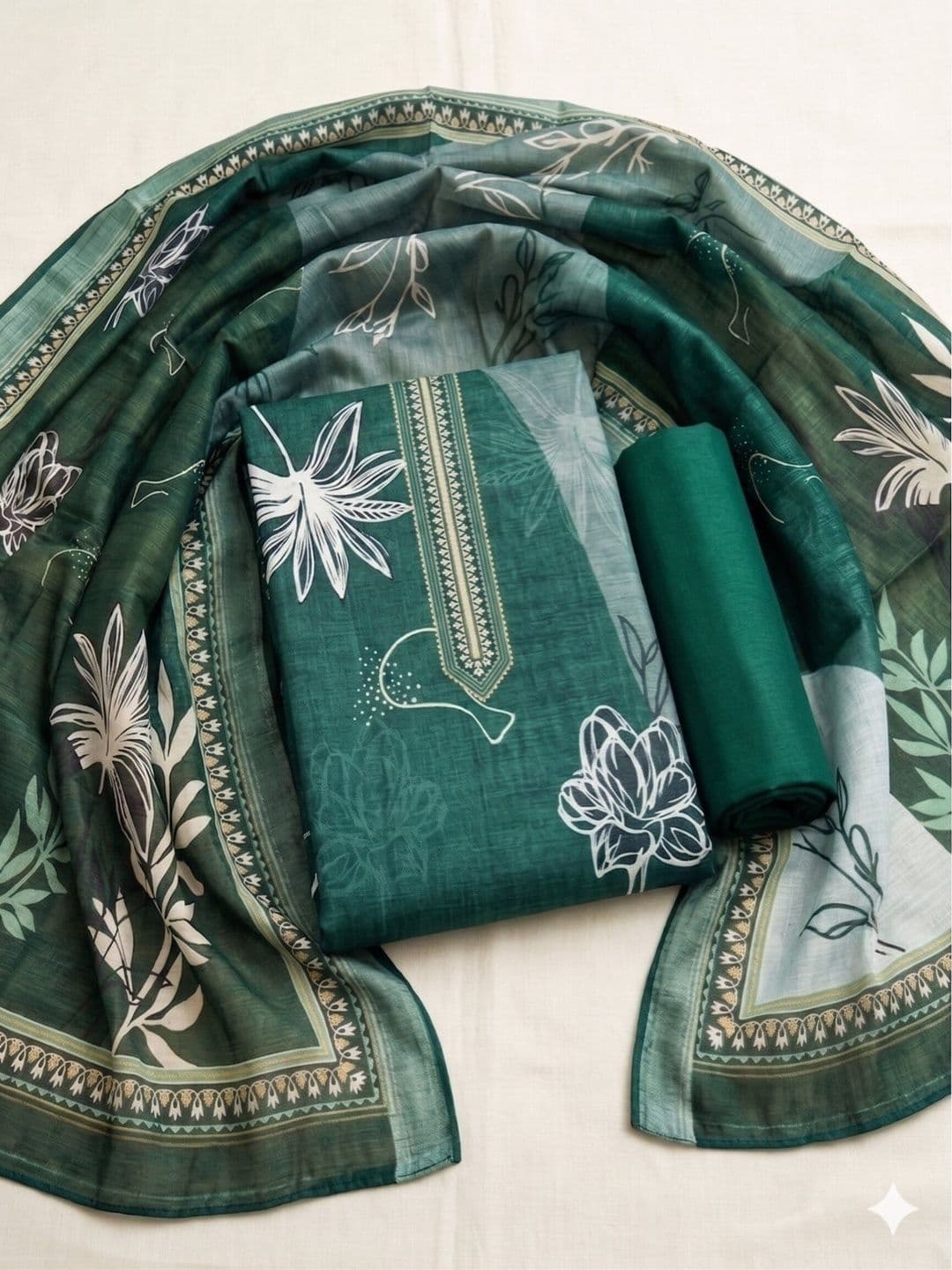 Rangtulika Ethnics Printed Unstitched Dress Material - view 1
