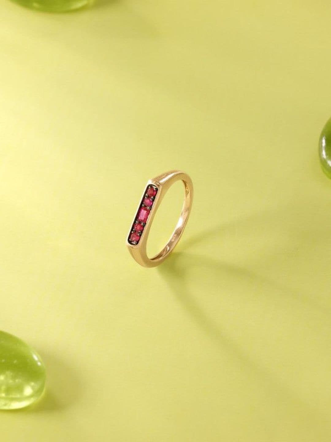 Mia by Tanishq 9 KT Gold Ruby-Studded Ring-1.697 g - view 1