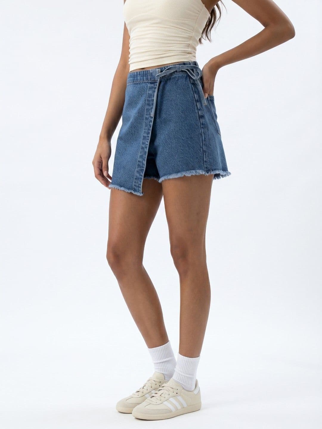 glitchez Women Side Slit Mini Denim Skirt - view 1