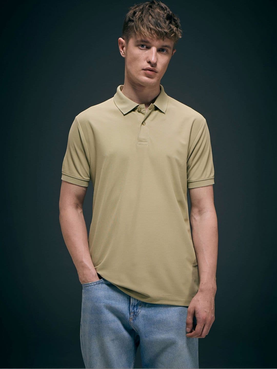 MAXZONE Men Polo Collar T-shirt - view 1