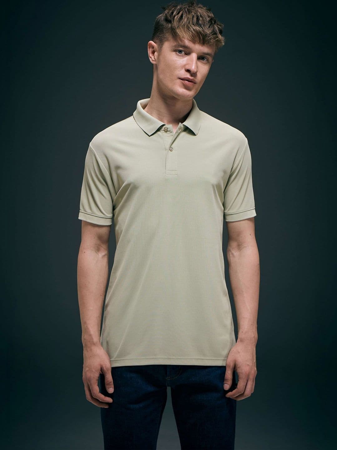 MAXZONE Men Polo Collar T-shirt - view 1