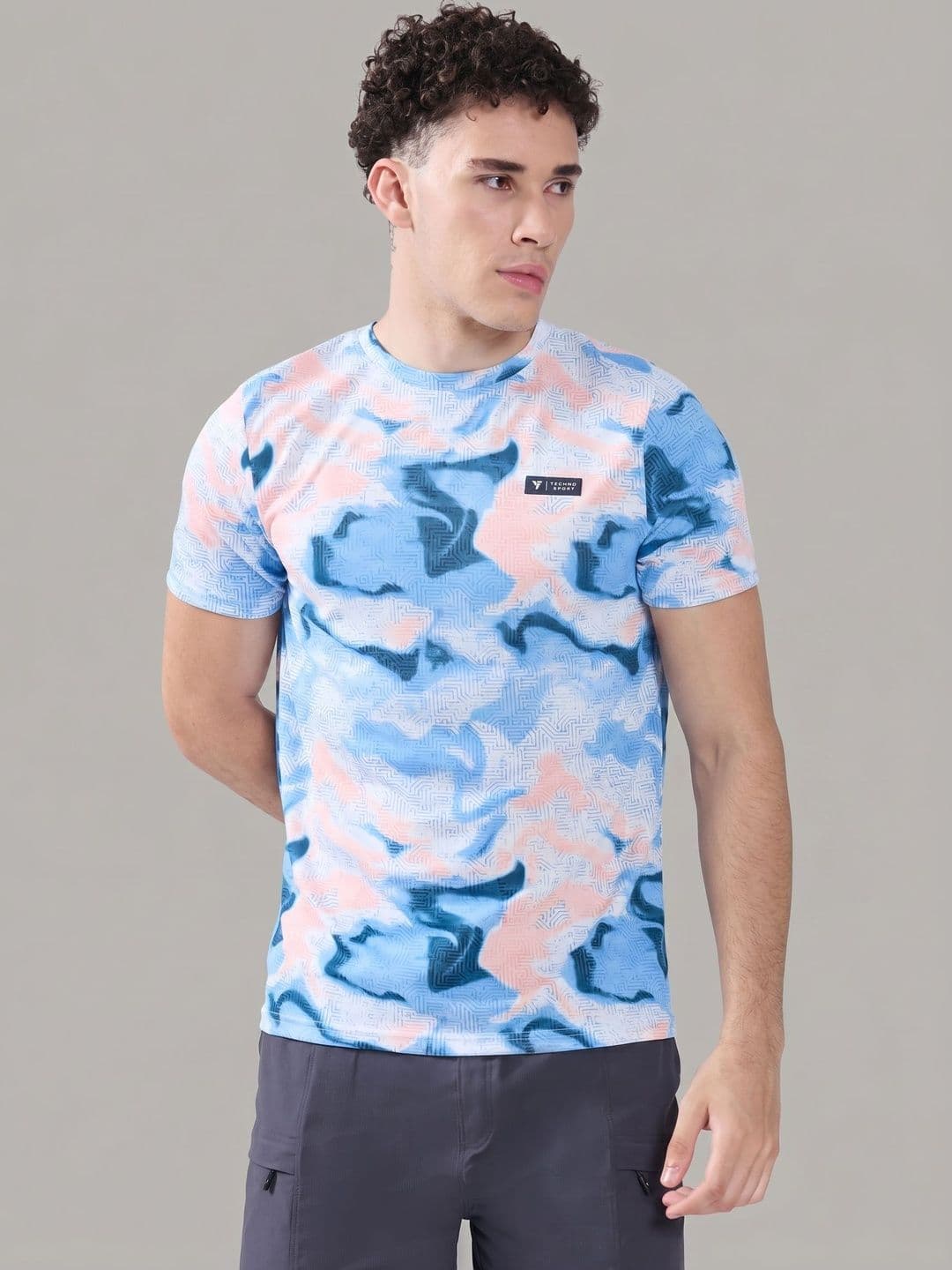 Technosport Men Printed Slim Fit T-shirt - view 1