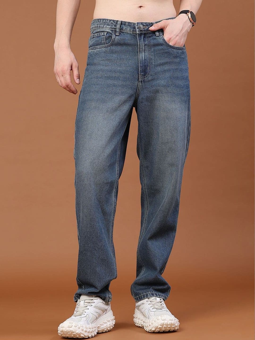 V-Mart Men Regular Fit Mid-Rise Stretchable Jeans - view 1