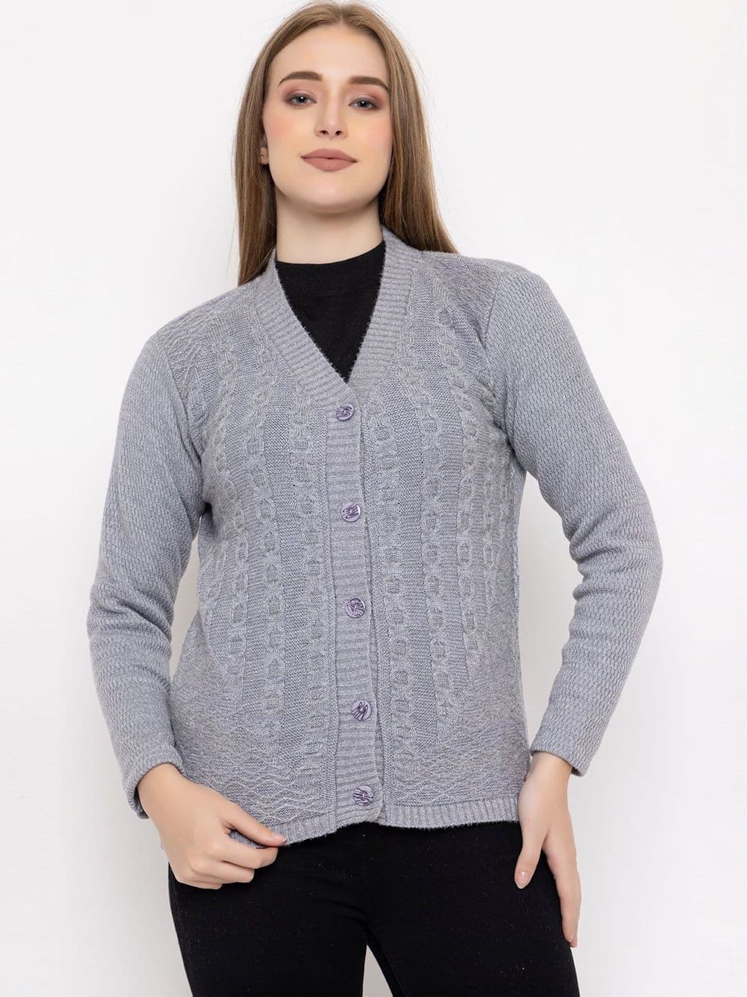 VENATORIA Self Design V Neck Sweater - view 1