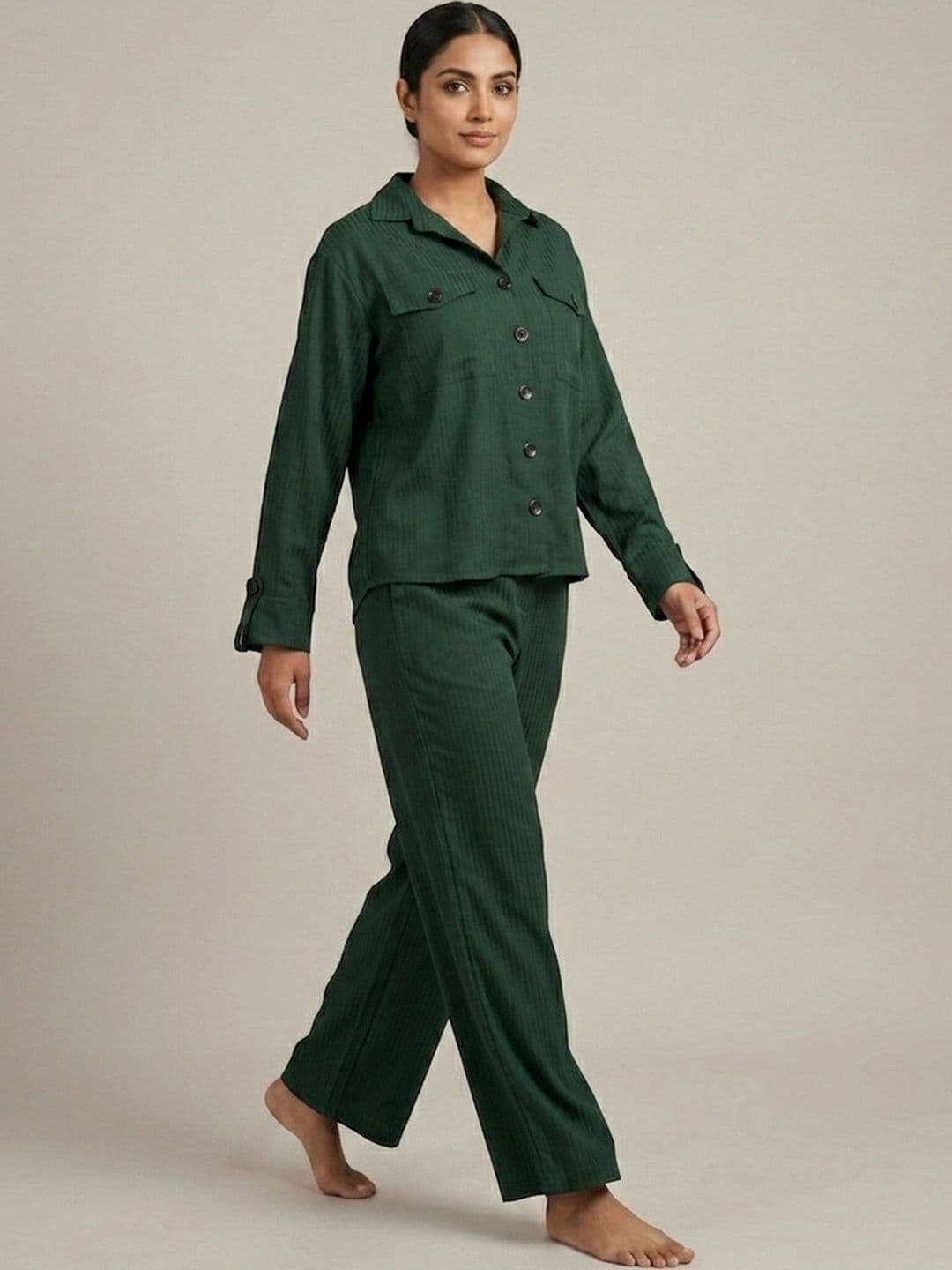 Mast & Harbour Self Design Shirt with Trousers - view 1