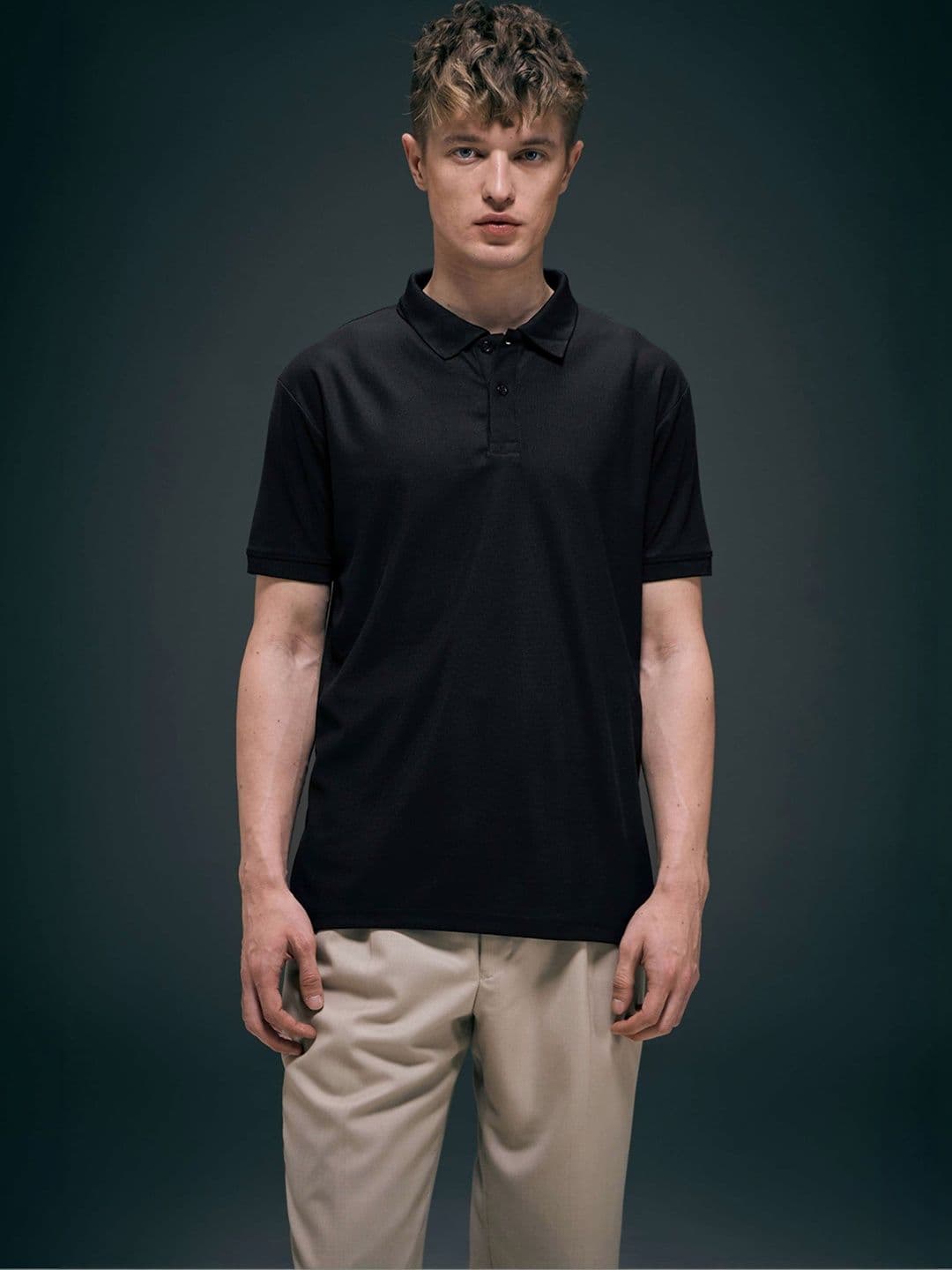 MAXZONE Men Polo Collar T-shirt - view 1
