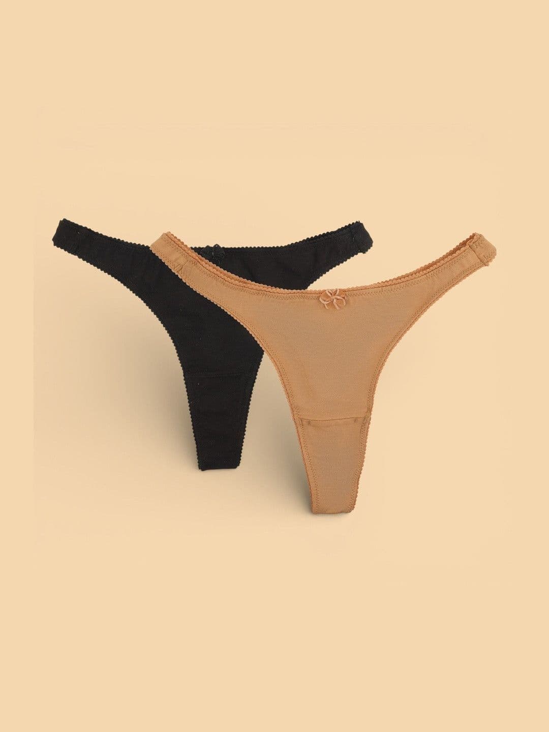 DressBerry Women Pack of 2 Anti Microbial Lace Thongs - view 1