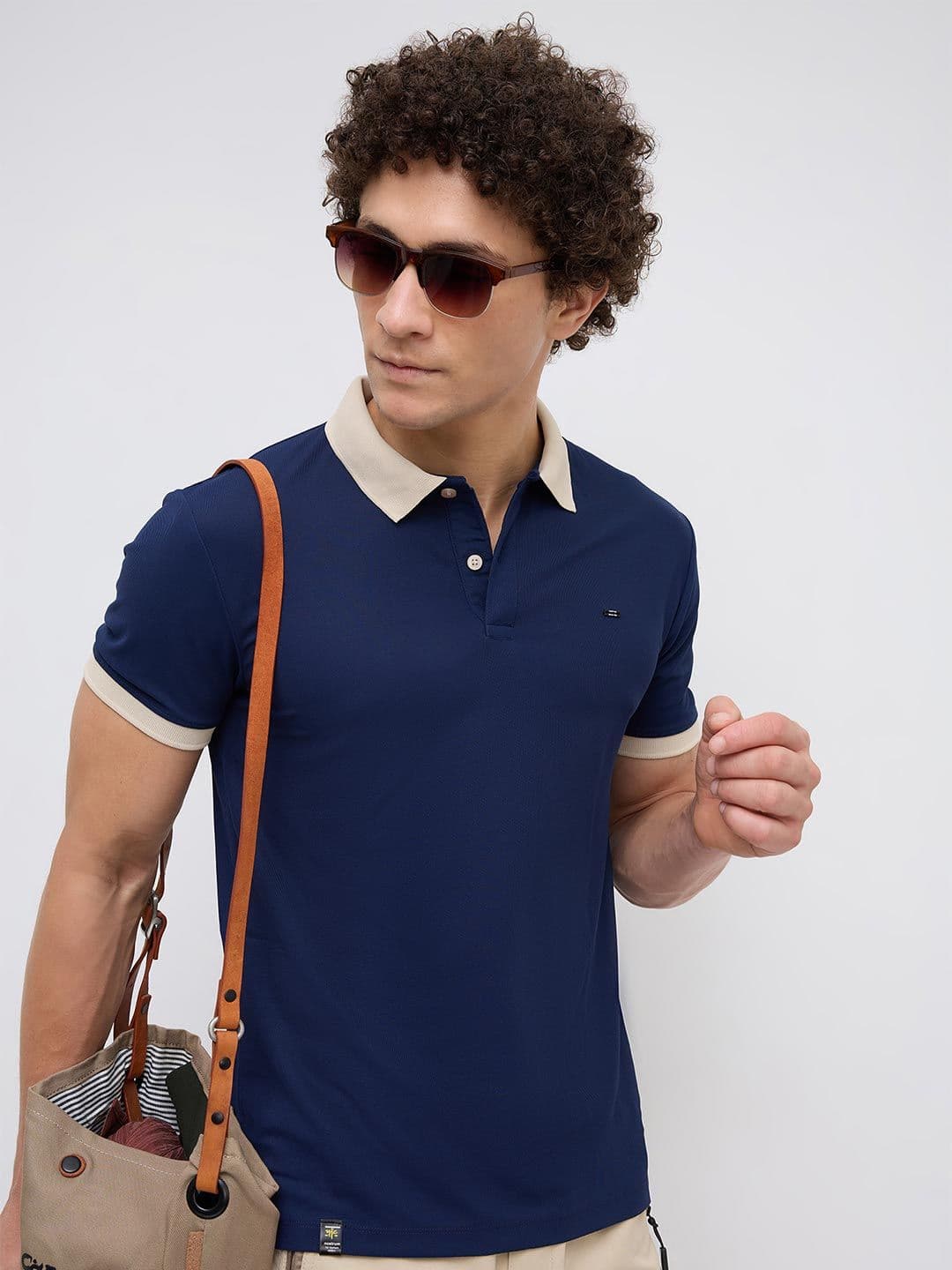 nostrum Polo Collar Short Sleeves Regular Fit Cotton T-shirt - view 1