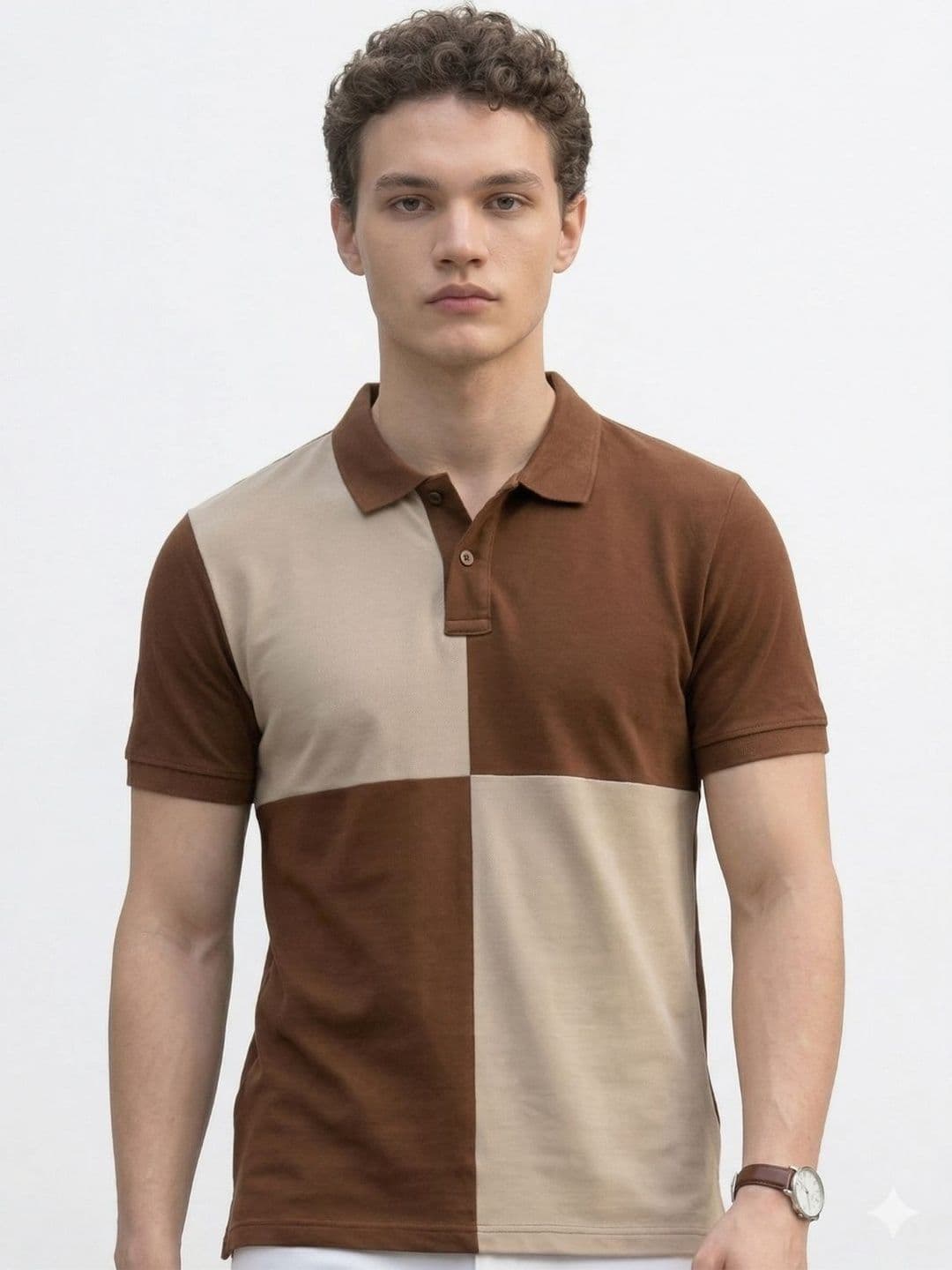 Moda Rapido Men Colourblocked Polo Collar T-shirt - view 1