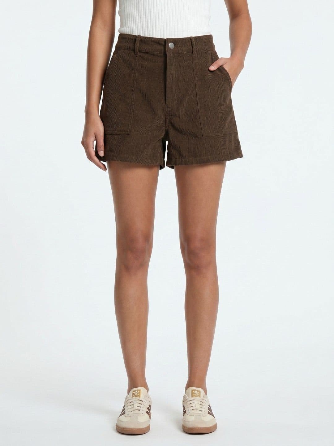 glitchez Women Bermuda Fit Self Desigh Shorts - view 1