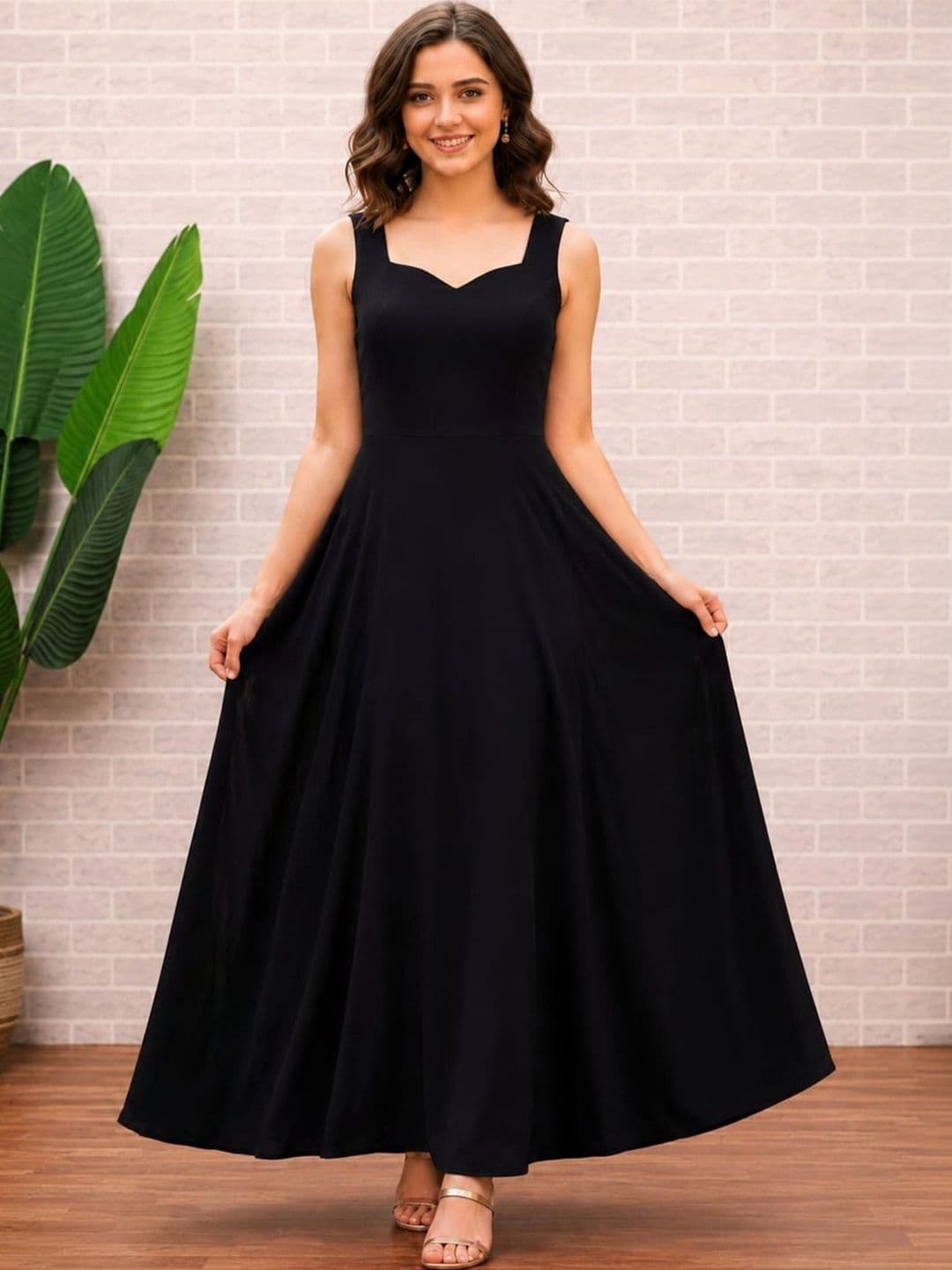 Warsian Applique A-Line Maxi Dress - view 1