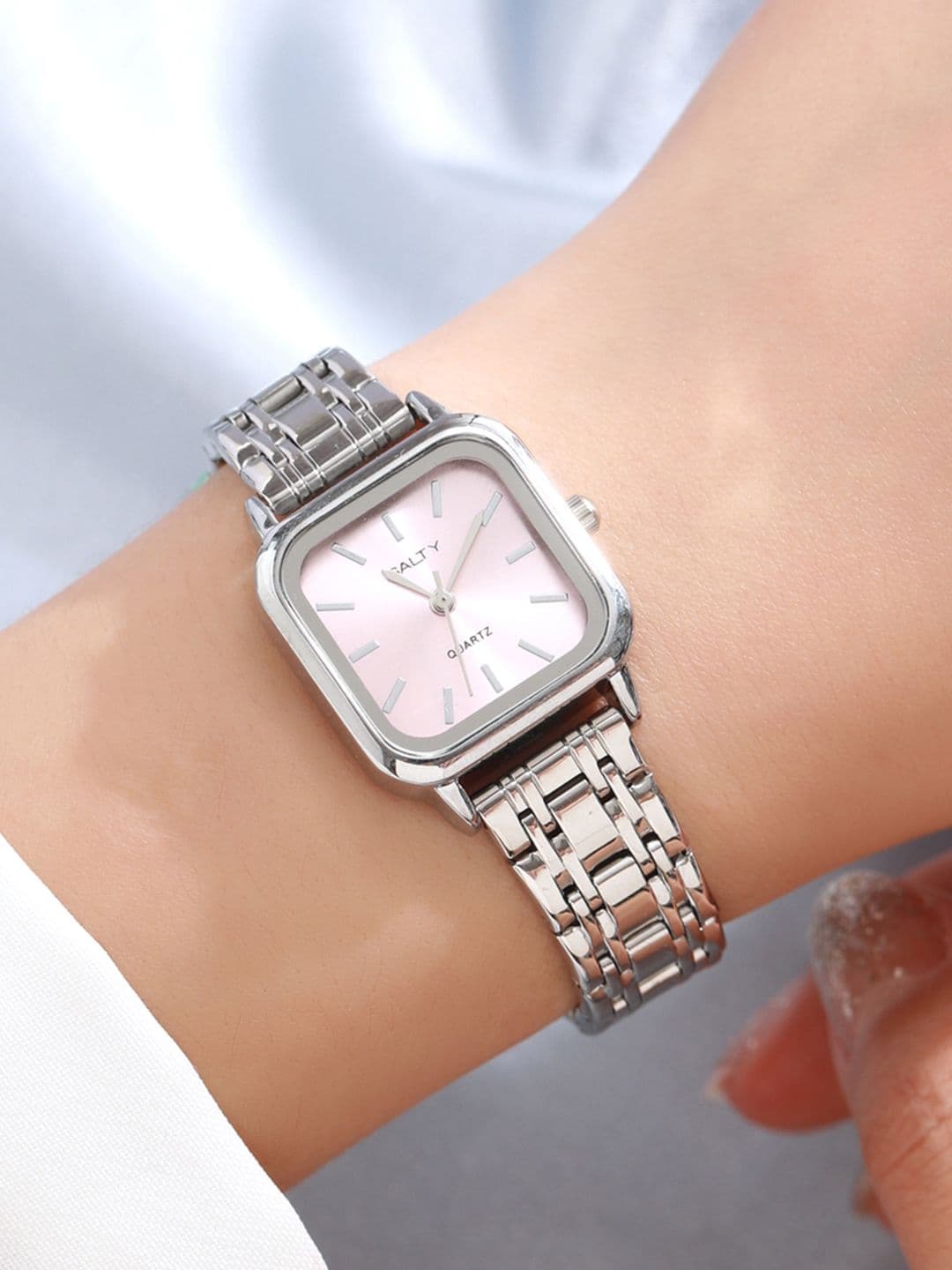 SALTY Women Peach Dail Blush Watch WT-S-0006-S-PK-Silver - view 1