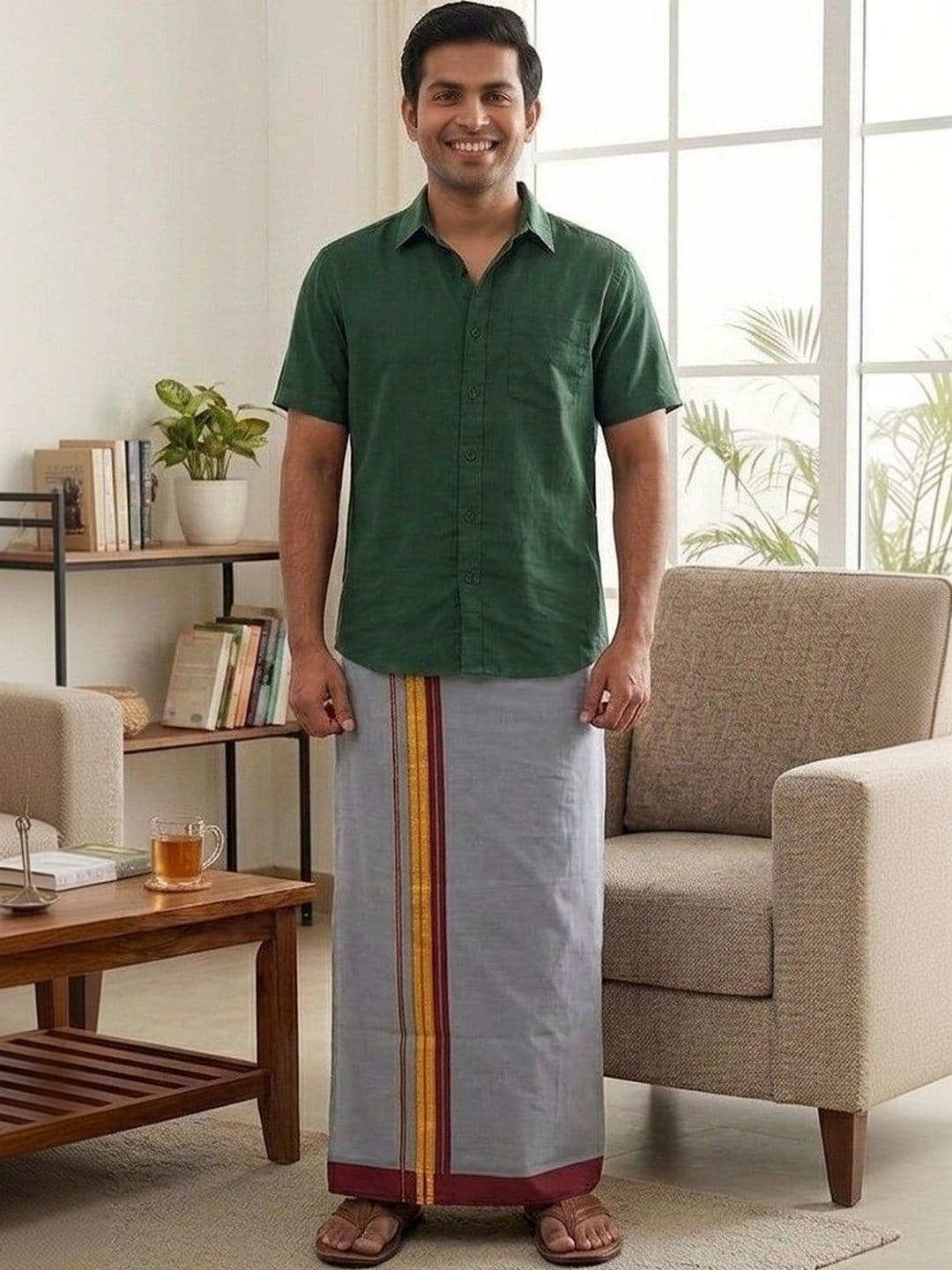 Sharan Elegance Men Cotton Dhoti Dhotis - view 1