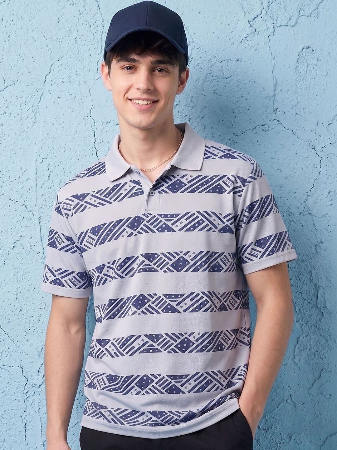Moda Rapido Men Printed Polo Collar T-shirt - view 1