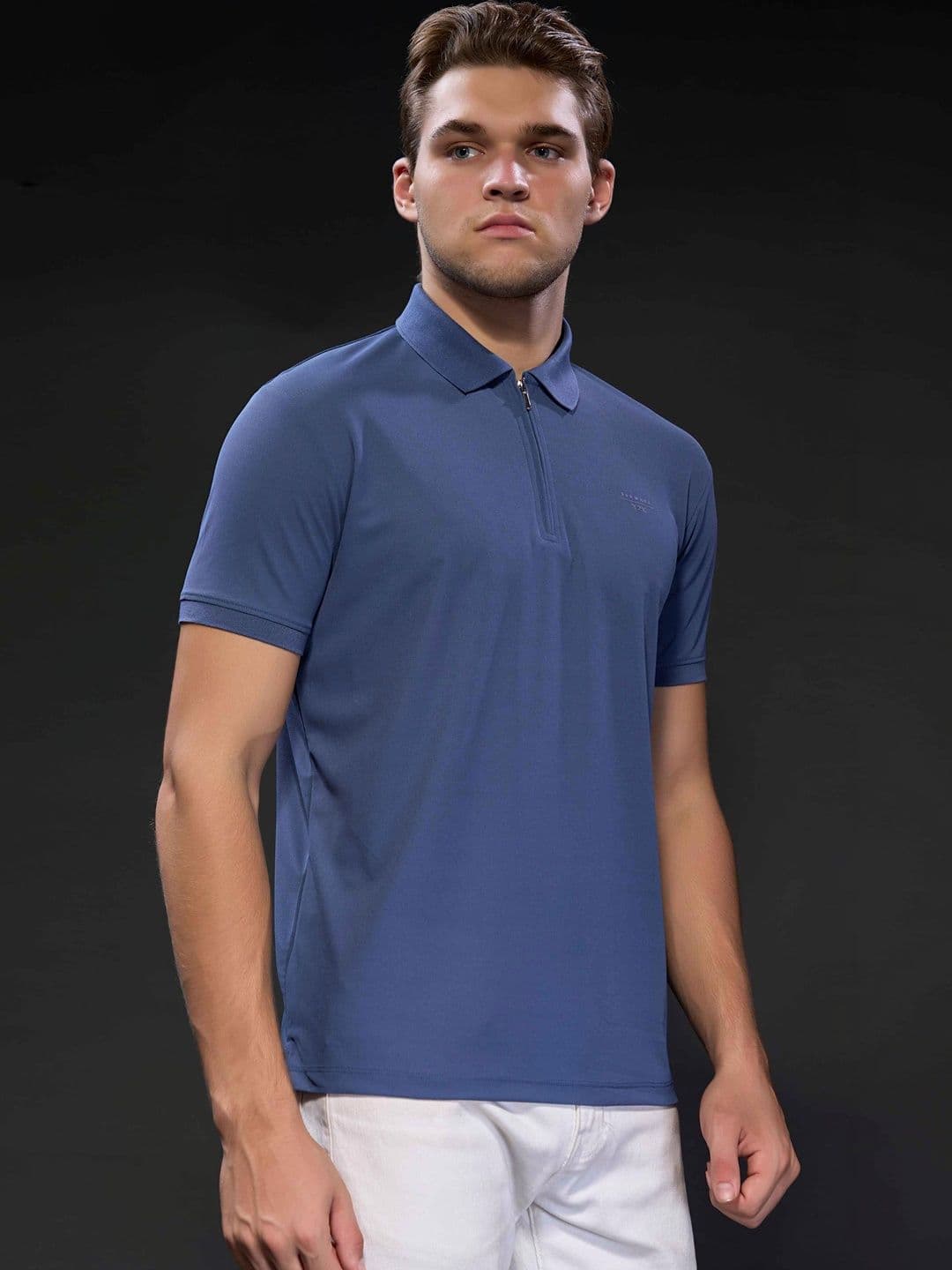 MAXZONE Men Polo Collar T-shirt - view 1