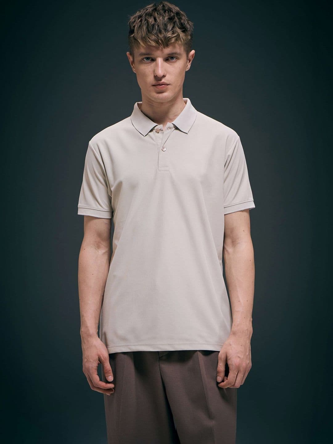MAXZONE Men Polo Collar T-shirt - view 1