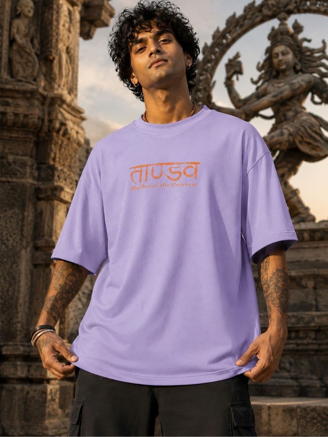 Warrior World Men Printed Drop-Shoulder Sleeves T-shirt - view 1
