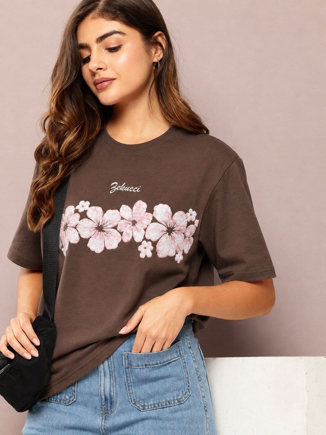 PTVIZE Women Floral Printed T-shirt - view 1