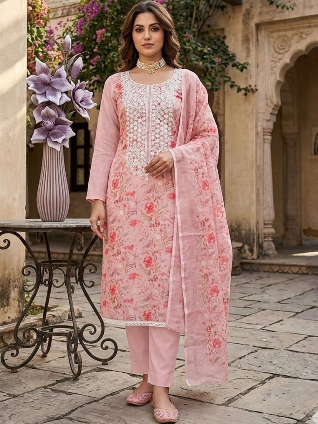 F 13 STUDIO Pure Cotton Unstitched Dress Material - view 1