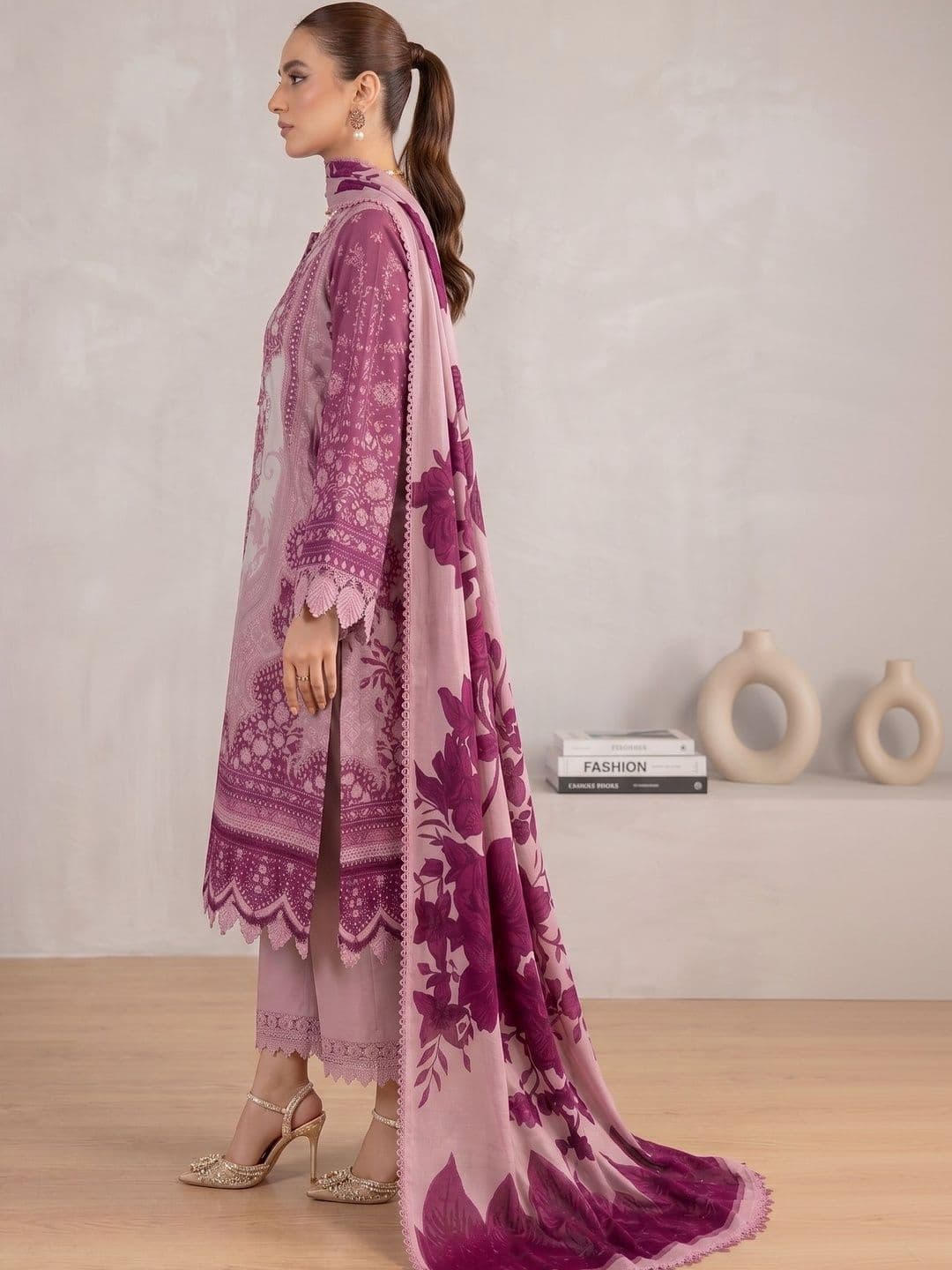 Rosaniya Printed Pure Cotton Unstitched Dress Material - view 1