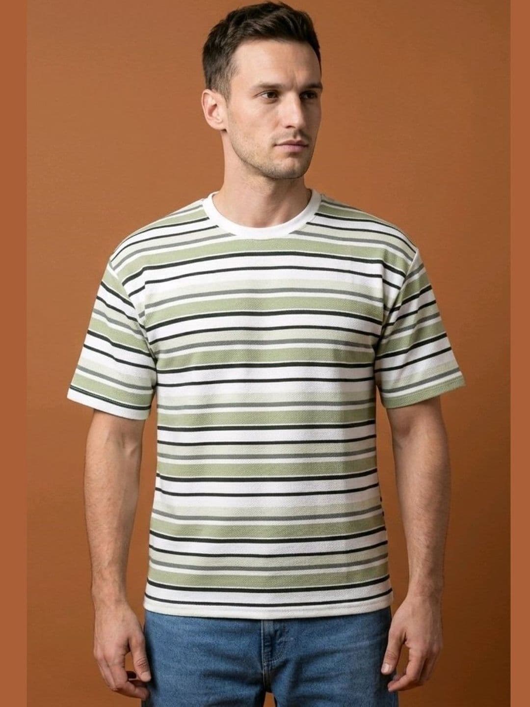 BROWN CULTURE Men Striped T-shirt - view 1