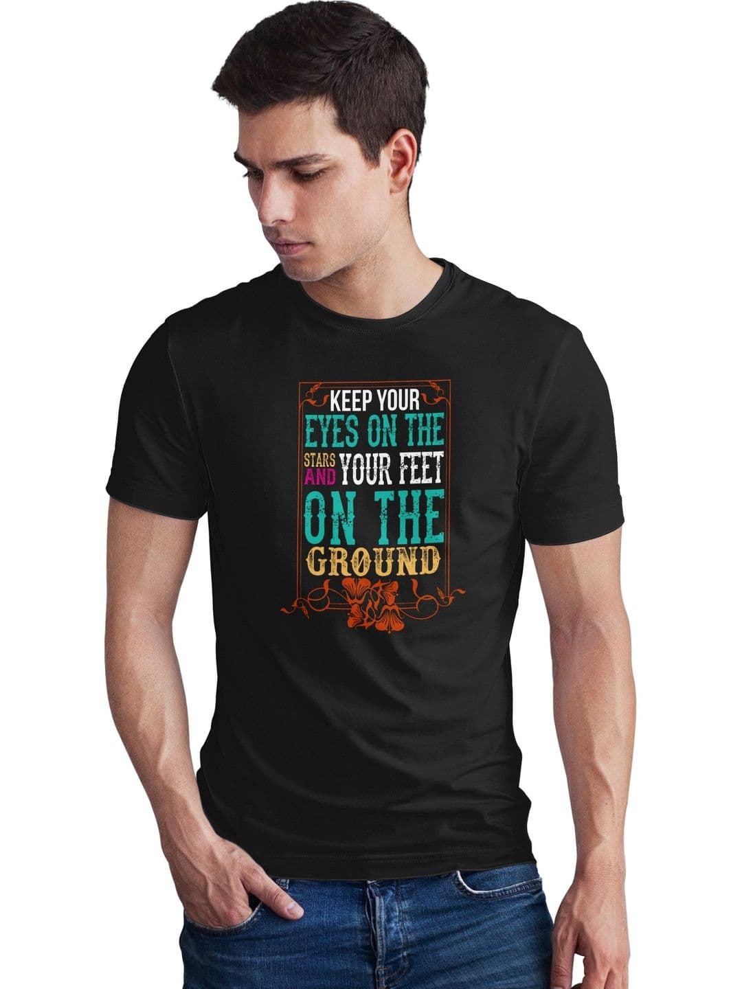 Seekbuylove Men Typography Printed Bio Finish T-shirt - view 1