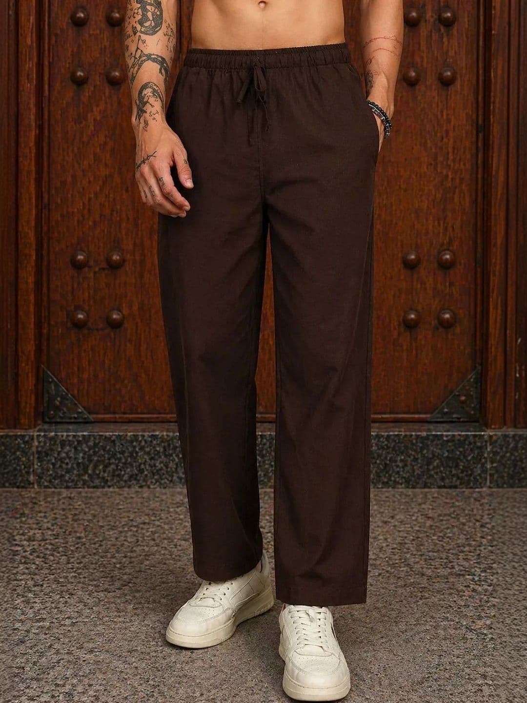 HERE&NOW Men Relaxed Easy Wash Trousers - view 1