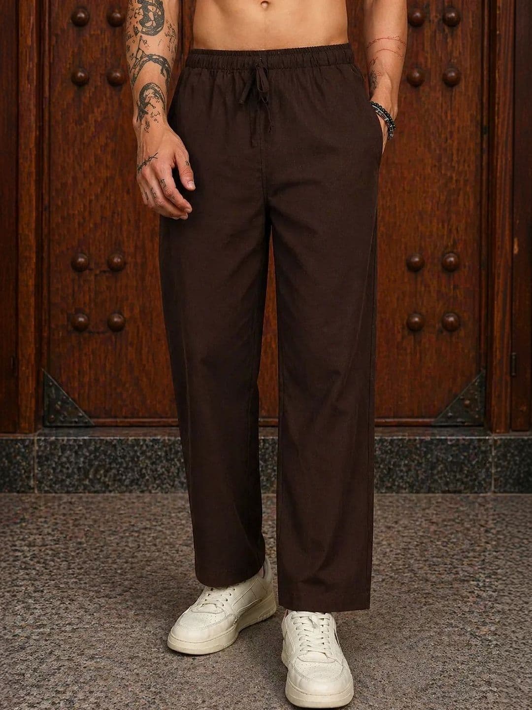 HERE&NOW Men Relaxed Easy Wash Trousers - view 1