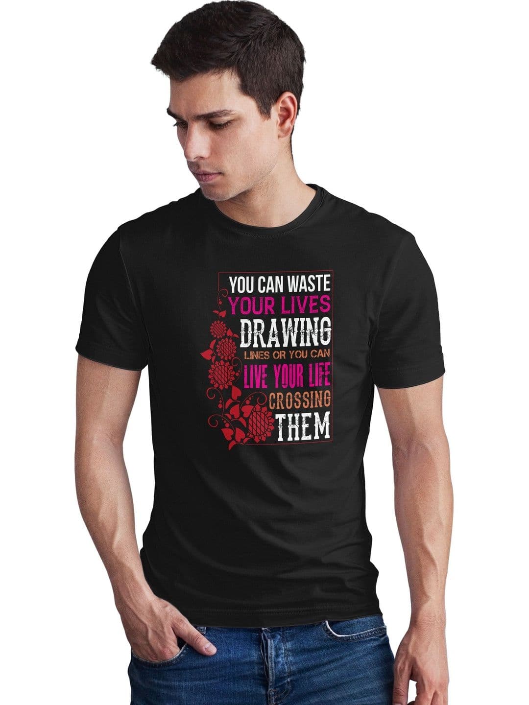 Seekbuylove Men Typography Printed Bio Finish T-shirt - view 1