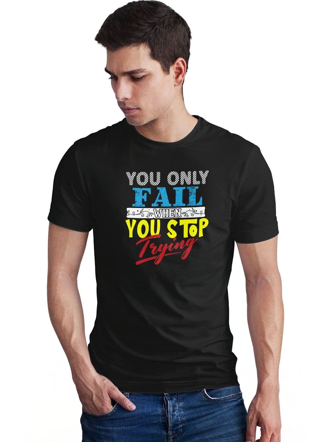 Seekbuylove Men Typography Printed Bio Finish T-shirt - view 1