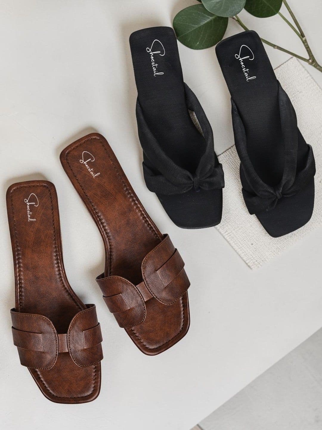Shoestail Women Open Toe Flats - view 1