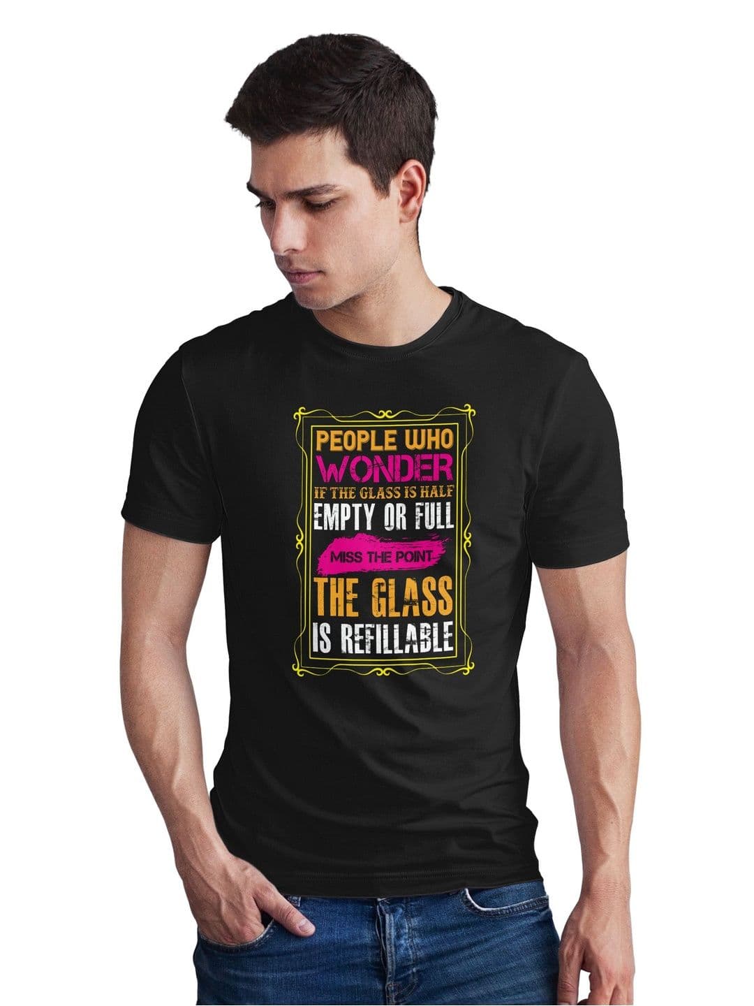 Seekbuylove Men Typography Printed Bio Finish T-shirt - view 1
