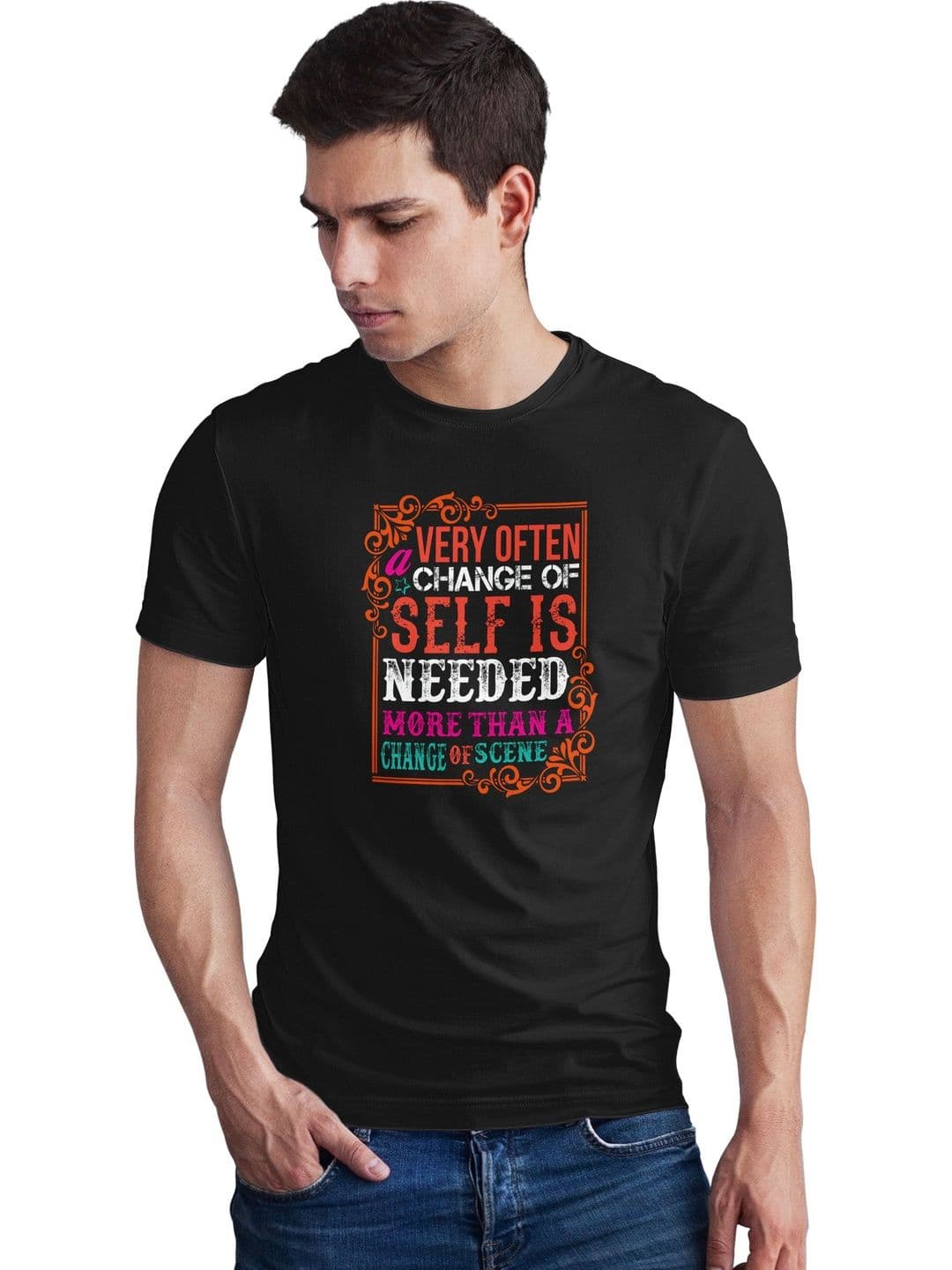 Seekbuylove Men Typography Printed Bio Finish T-shirt - view 1