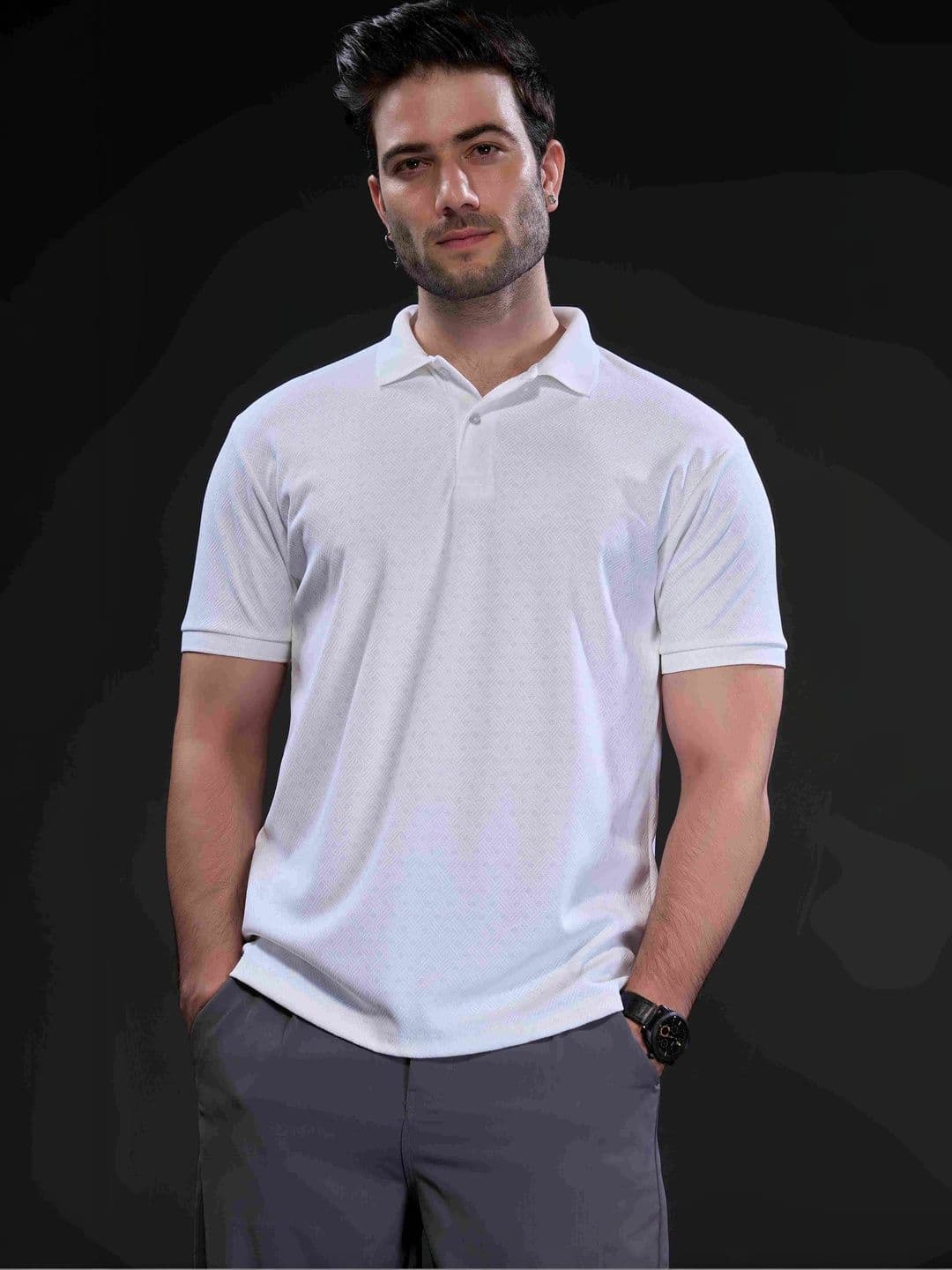 MAXZONE Men Polo Collar T-shirt - view 1