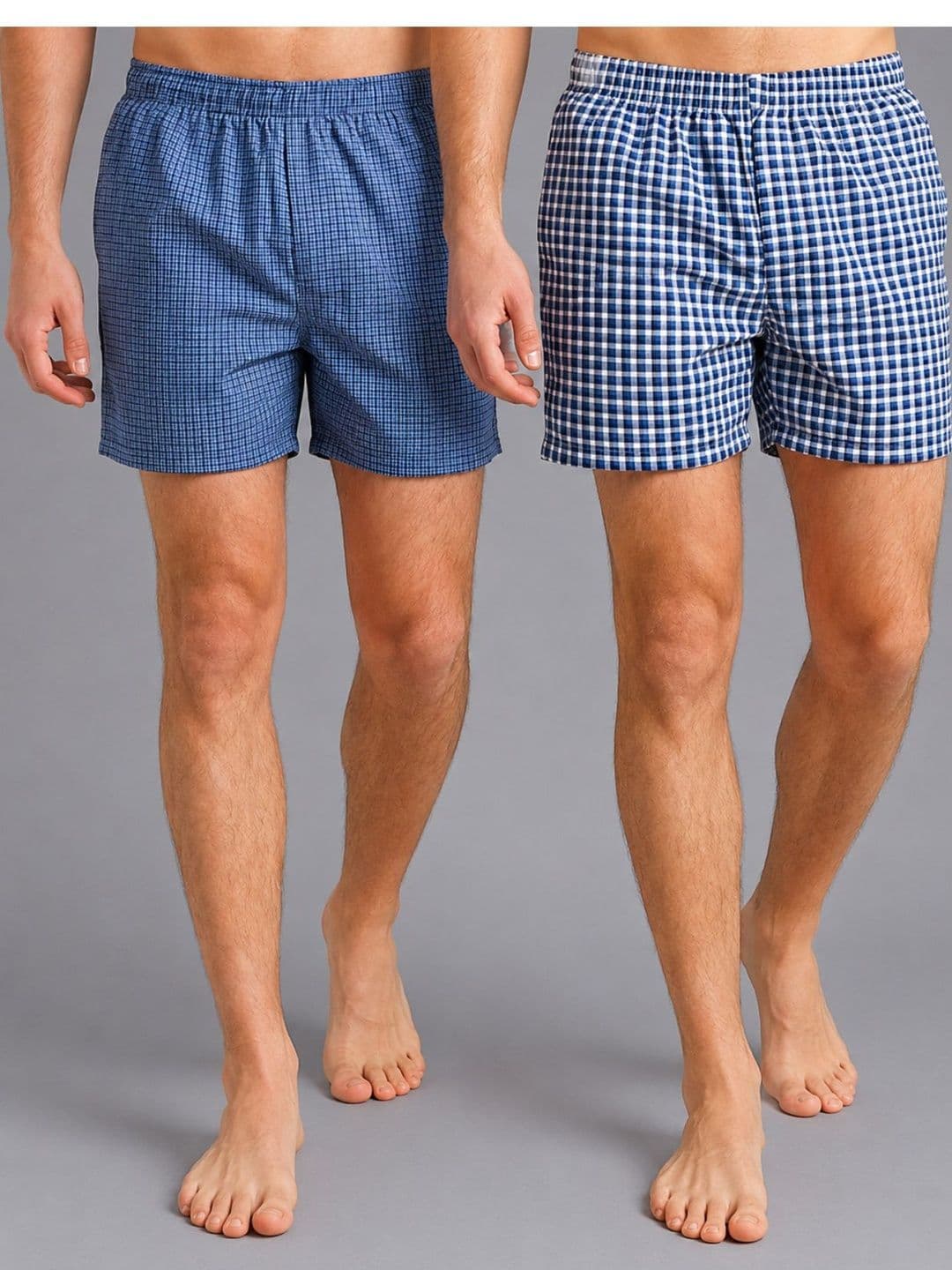 24 Street Pack Of 2 Checked Woven Boxers - view 1