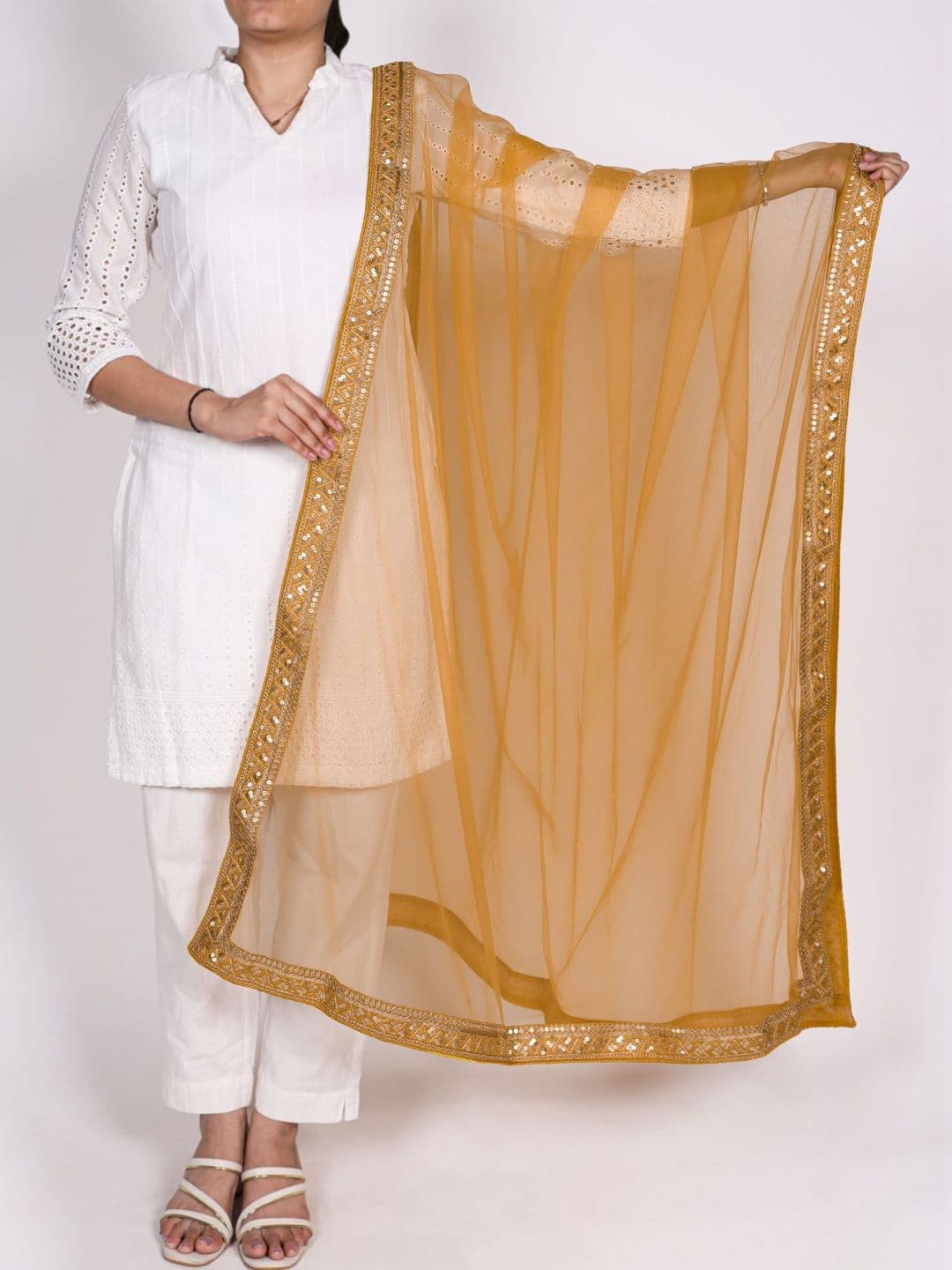 LOOKNBOOK ART Dupatta with Sequinned - view 1