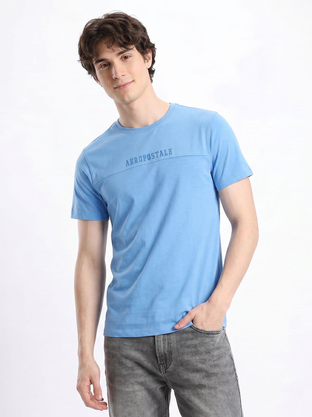 Aeropostale Brand Logo Printed Pure Cotton T-shirt - view 1